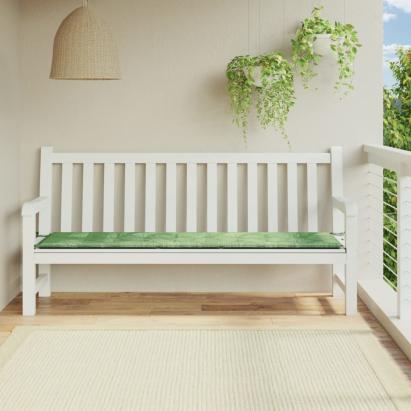 Pernă bancă de grădină, model frunze, 200x50x3 cm, textil GartenMobel Dekor