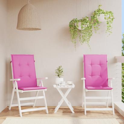 Perne scaun cu spătar înalt, 2 buc., roz, 120x50x3 cm, textil GartenMobel Dekor