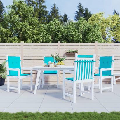 Perne pentru scaune cu spătar mic, 4 buc., turcoaz, textil GartenMobel Dekor