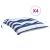 Perne de scaun, 4 buc., albastru&alb, 50x50x7 cm, textil oxford GartenMobel Dekor