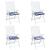 Perne de scaun, 4 buc., albastru&alb, 50x50x7 cm, textil oxford GartenMobel Dekor