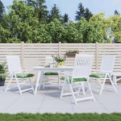 Perne de scaun, 4 buc., 50x50x7 cm, textil, model frunze GartenMobel Dekor