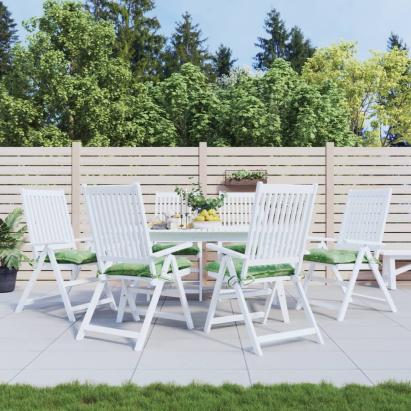 Perne de scaun, 6 buc., 50x50x7 cm, textil, model frunze GartenMobel Dekor