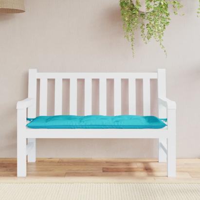 Pernă pentru bancă de grădină, turcoaz, 120x50x7 cm, textil GartenMobel Dekor