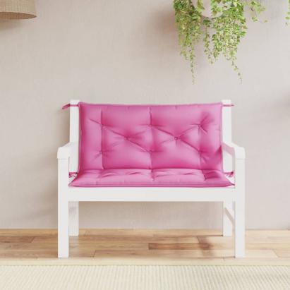 Perne bancă de grădină 2 buc. roz 100x50x7 cm textil GartenMobel Dekor