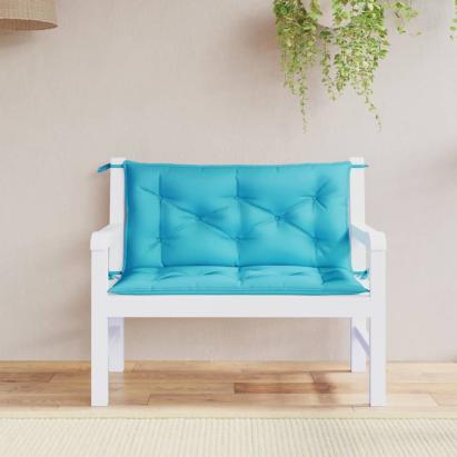 Perne bancă de grădină 2 buc. turcoaz 100x50x7 cm textil GartenMobel Dekor