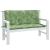 Perne bancă de grădină 2 buc. model frunze 120x50x7 cm textil GartenMobel Dekor