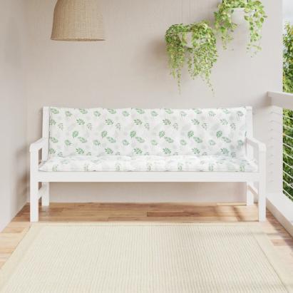 Perne bancă de grădină, 2 buc., model frunze, țesătură oxford GartenMobel Dekor