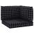 Perne pentru paleți, 3 buc, negru, model carouri, textil oxford GartenMobel Dekor