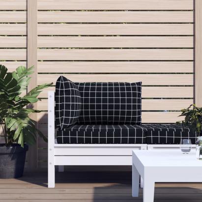 Perne pentru paleți, 3 buc, negru, model carouri, textil oxford GartenMobel Dekor