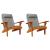 Perne pentru scaun Adirondack, 2 buc, gri, textil oxford GartenMobel Dekor