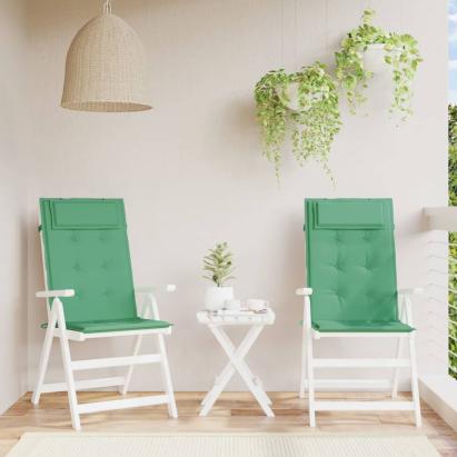 Perne scaun cu spătar înalt, 2 buc, verde, țesătură Oxford GartenMobel Dekor