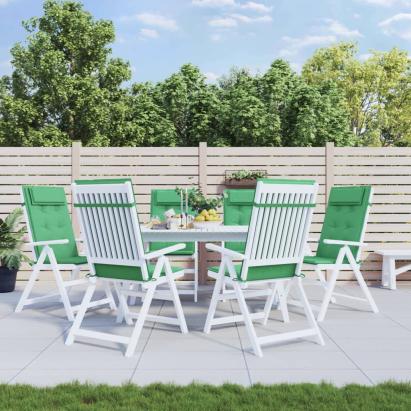 Perne scaun cu spătar înalt, 6 buc, verde, țesătură Oxford GartenMobel Dekor