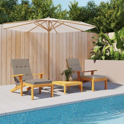 Perne scaun de terasă, 2 buc, gri taupe, țesătură Oxford GartenMobel Dekor