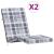Perne scaun de terasă, 2 buc, gri, carouri, textil Oxford GartenMobel Dekor
