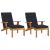 Perne scaun de terasă, 2 buc, negru, carouri, textil Oxford GartenMobel Dekor