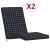 Perne scaun de terasă, 2 buc, negru, carouri, textil Oxford GartenMobel Dekor