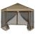 Foișor pop-up hexagonal pereți laterali 3,6x3,1 m taupe 220g/m² GartenMobel Dekor
