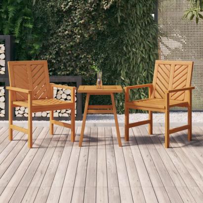 Set mobilier de grădină cu perne, 3 piese, lemn masiv acacia GartenMobel Dekor