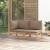 Set mobilier de grădină cu perne gri taupe, 2 piese, bambus GartenMobel Dekor