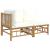 Set mobilier de grădină cu perne alb crem, 2 piese, bambus GartenMobel Dekor