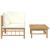 Set mobilier de grădină cu perne alb crem, 2 piese, bambus GartenMobel Dekor