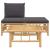 Set mobilier de grădină, perne gri închis, 3 piese, bambus GartenMobel Dekor