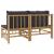 Set mobilier de grădină cu perne gri închis, 2 piese, bambus GartenMobel Dekor