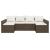 Set șezlong de grădină cu perne, 2 piese, maro, poliratan GartenMobel Dekor