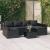 Set șezlonguri de grădină, 2 piese, cu perne, negru, poliratan  GartenMobel Dekor