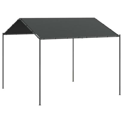 Cort pavilion, antracit, 3x3 m, oțel și material textil GartenMobel Dekor