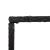 Masă de bar cu blat din sticlă, negru, 180x70x110 cm, poliratan GartenMobel Dekor