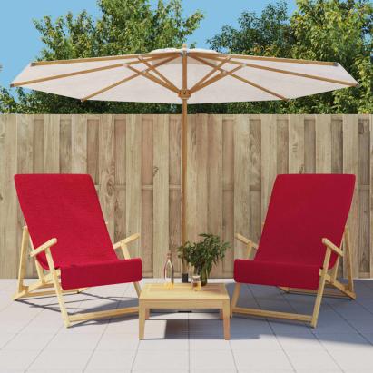 Prosoape de plajă, 2 buc., vișiniu, 60x135 cm, textil 400 GSM GartenMobel Dekor