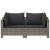 Set mobilier de grădină cu perne, 2 piese, gri, poliratan GartenMobel Dekor