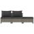 Set mobilier de grădină cu perne, 3 piese, gri, poliratan GartenMobel Dekor