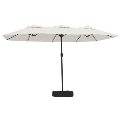 Umbrelă de soare cu două capete, alb nisipiu, 449x245 cm GartenMobel Dekor