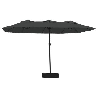 Umbrelă de soare cu două capete, antracit, 449x245 cm GartenMobel Dekor