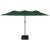 Umbrelă de soare cu două capete cu LED-uri, verde, 449x245 cm GartenMobel Dekor