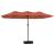 Umbrelă de soare cu două capete cu LED, cărămiziu, 449x245 cm GartenMobel Dekor