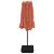 Umbrelă de soare cu două capete cu LED, cărămiziu, 449x245 cm GartenMobel Dekor