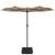 Umbrelă de soare cu două capete, gri taupe, 316x240 cm GartenMobel Dekor
