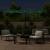 Umbrelă de soare cu două capete cu LED-uri, verde, 316x240 cm GartenMobel Dekor