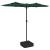 Umbrelă de soare cu două capete cu LED-uri, verde, 316x240 cm GartenMobel Dekor