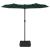 Umbrelă de soare cu două capete cu LED-uri, verde, 316x240 cm GartenMobel Dekor