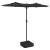 Umbrelă de soare cu două capete cu LED-uri antracit, 316x240 cm GartenMobel Dekor
