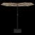Umbrelă de soare cu două capete cu LED-uri gri taupe 316x240 cm GartenMobel Dekor
