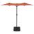 Umbrelă de soare cu două capete cu LED-uri cărămiziu 316x240 cm GartenMobel Dekor
