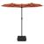 Umbrelă de soare cu două capete cu LED-uri cărămiziu 316x240 cm GartenMobel Dekor
