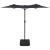 Umbrelă de soare cu două capete cu LED-uri, negru, 316x240 cm GartenMobel Dekor