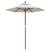 Umbrelă de soare de grădină stâlp din lemn nisipiu 196x231 cm GartenMobel Dekor